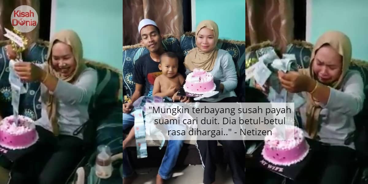 [VIDEO] Kejutan Dari Suami Tercinta, Wanita Sebak Dihadiahi 'Kek Duit' RM4 Ribu 10