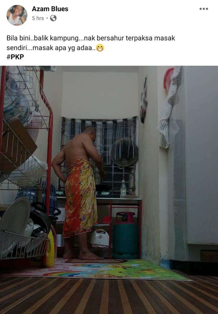 [FOTO] Viral Encik Suami ‘Berhempas’ Masak Kat Dapur, 1001 Gaya Lawak Dibuatnya