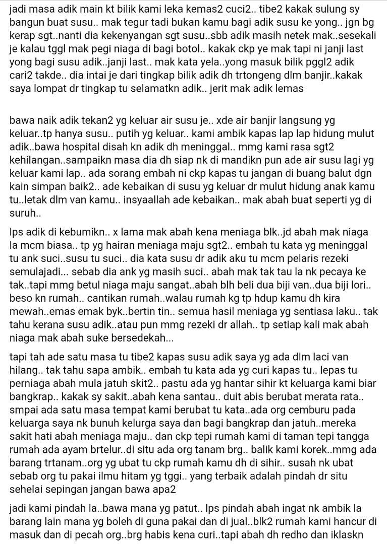 Akak ‘Bunian’ Kembali Buka Cerita, Bongkar Misteri Aneh Adik Ajal Dalam Banjir