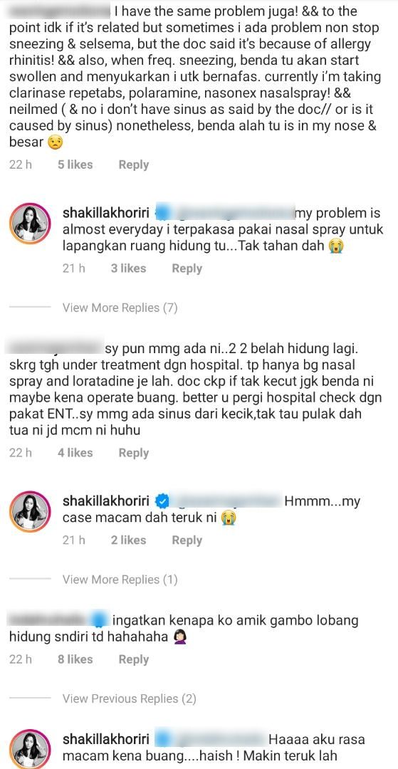 Lendir Hidung Makin Melarat Lepas Bersalin, Shakilla Khoriri Buntu Cari Penawar