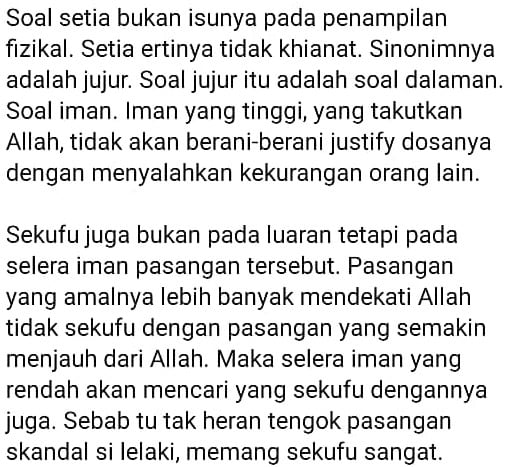 Wanita Kalau Jaga Tubuh Suami Setia? Peguam Dedah Realiti Rumah Tangga Sekarang