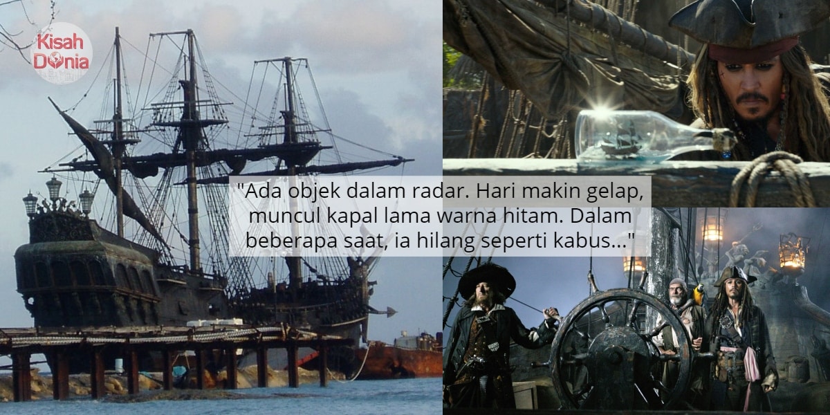 Lintasi Laut Ketika Senja, Pelayar Tergamam Nampak Kelibat Kapal ‘Black Pearl’