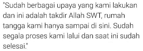 Jodoh Bersama Bella Tak Kekal Lama, Engku Emran Berpisah Buat Kali Kedua