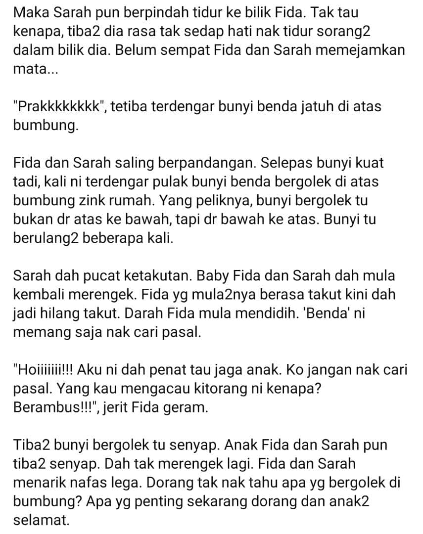 Anak Tak Henti Nangis, Ibu Berpantang Di Rumah Pusaka Dikacau ‘Benda’ Atas Atap