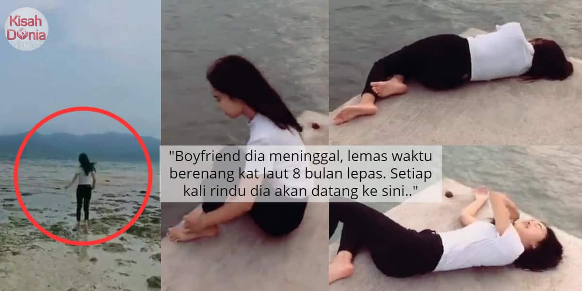 [VIDEO] Boyfriend Tenggelam Tengah Laut, Gadis Menangis Lepas Rindu Tepi Pantai 9