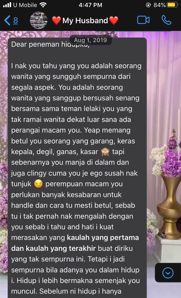 Niat Kahwin Sejak Pertama Kali Kenal, Sweet Habis Karangan Buat Isteri Tercinta