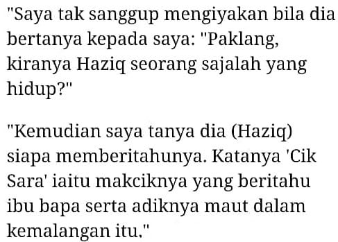 Nahas Ragut Nyawa Ibu Bapa & Adik, Tak Sanggup Beritahu Haziq Sorang Yang Hidup