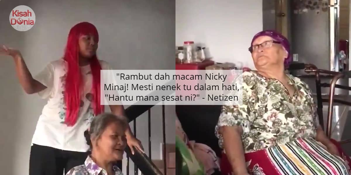 [VIDEO] Turun Tangga Konon Posing Rambut Baru, Reaksi Nenek Buat Ramai 'Insaf' 9