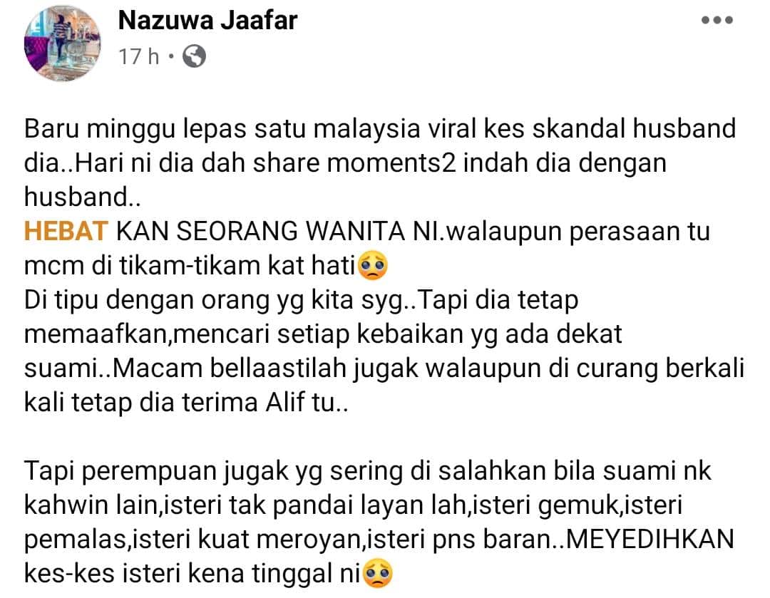 Walau Suami Kantoi Ada Skandal, Wanita Tak Melatah Kongsi Moment Indah Bersama