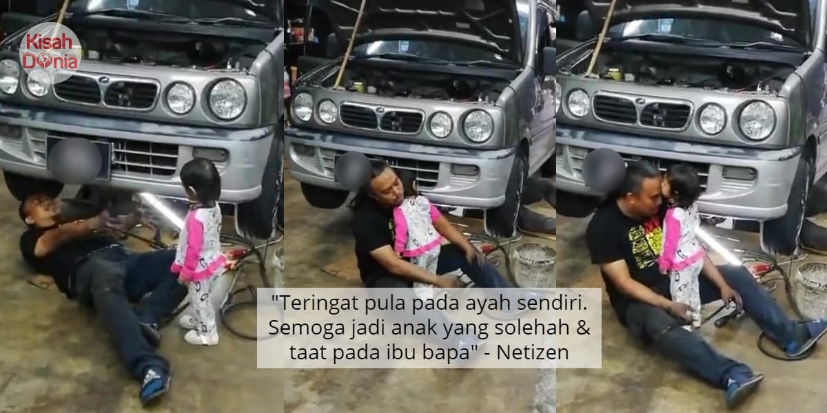 [VIDEO] Gara-Gara Tangan Kotor, Ayah Hanya Mampu Tadah Pipi Untuk Dikucup Anak