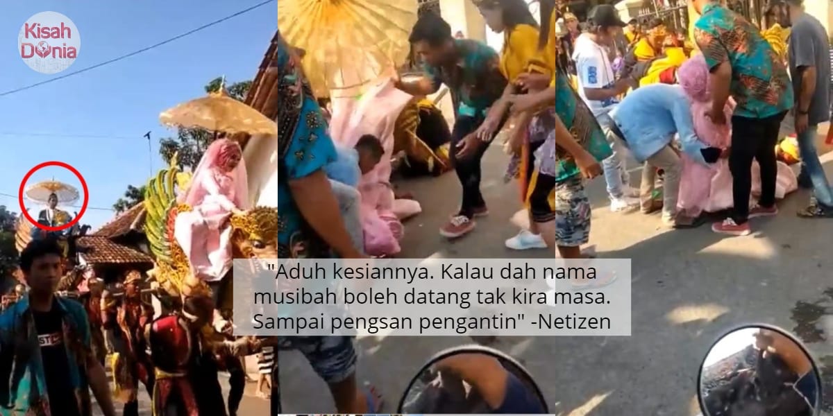 Pengantin Perempuan Jatuh Tandu Tak Sempat Sanding, Reaksi Suami Jadi Tumpuan
