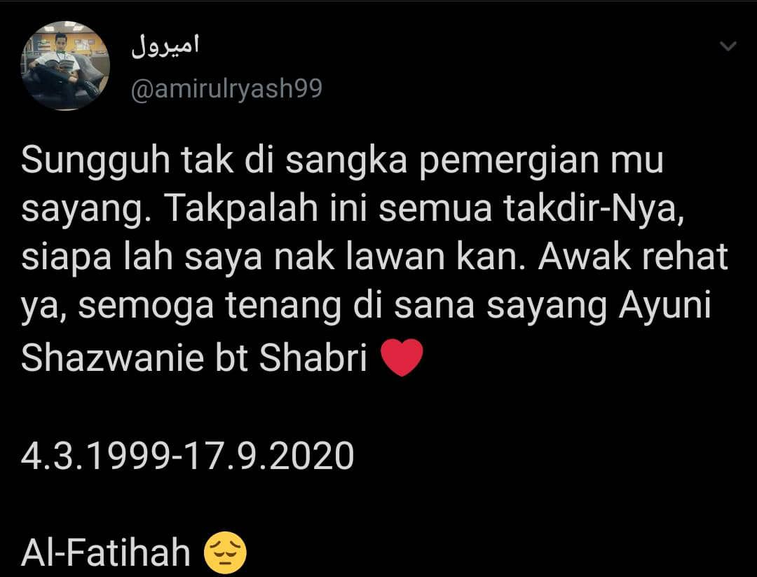 Tragedi Gas Karbon – Tak Ada Jodoh, Teman Lelaki Dedah Pusara Ayuni Bau Harum