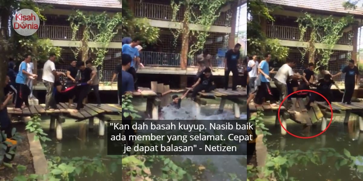 [VIDEO] Konon Nak 'Pedajal' Member, Sekali Dapat Malu Jatuh Sungai Berjemaah 3