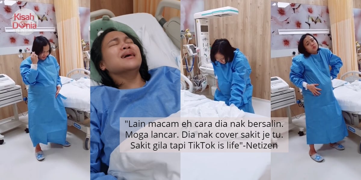 Try Hard Bergelek Masa ‘Azab’ Contractions, Ibu Nak Bersalin Buat Netizen Dekah