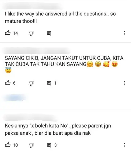 [VIDEO] “Mama Push Untuk Berlakon” -Netizen Puji Jawapan Cik B Penuh Sopan