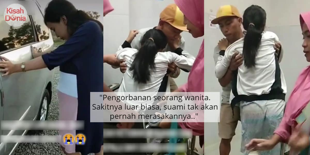 [VIDEO] Bukaan 7cm, Ibu Berdiri Tahan 'Azab' Contraction Kepala Baby Dah Keluar 6