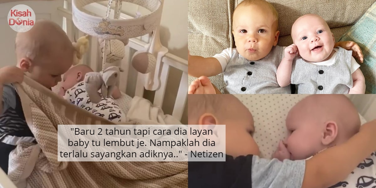 [VIDEO] Lebih 2 Juta Views, Ragam Si Abang Selimutkan Adik Tidur Comel Habis