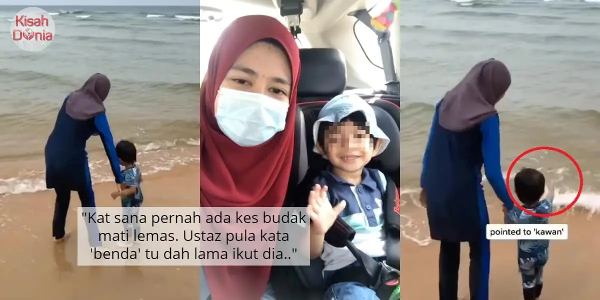 Viral Anak Tunjuk ‘Kawan’ Di Pantai, Ibu Buka Cerita Kena Gangguan Sejak Hamil