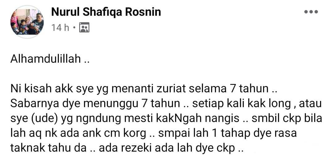 Dulu Nangis Tengok Adik & Kakak Hamil, Wanita Syukur ...