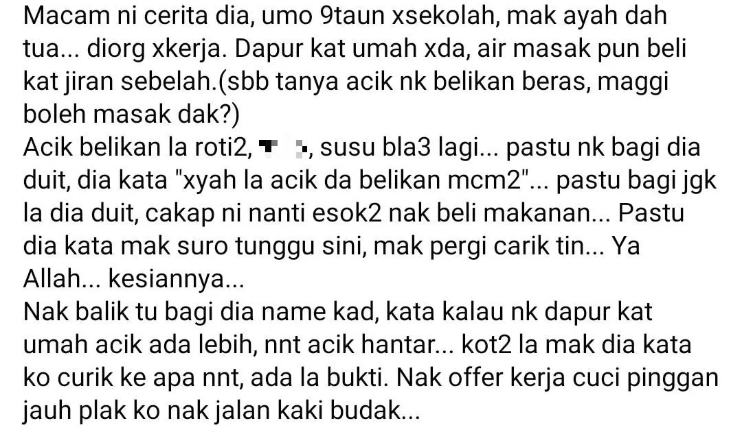 Mak Pergi Cari Tin, Budak Tunggu Tepi Jalan Minta RM5 Nak Beli Nasi Goreng