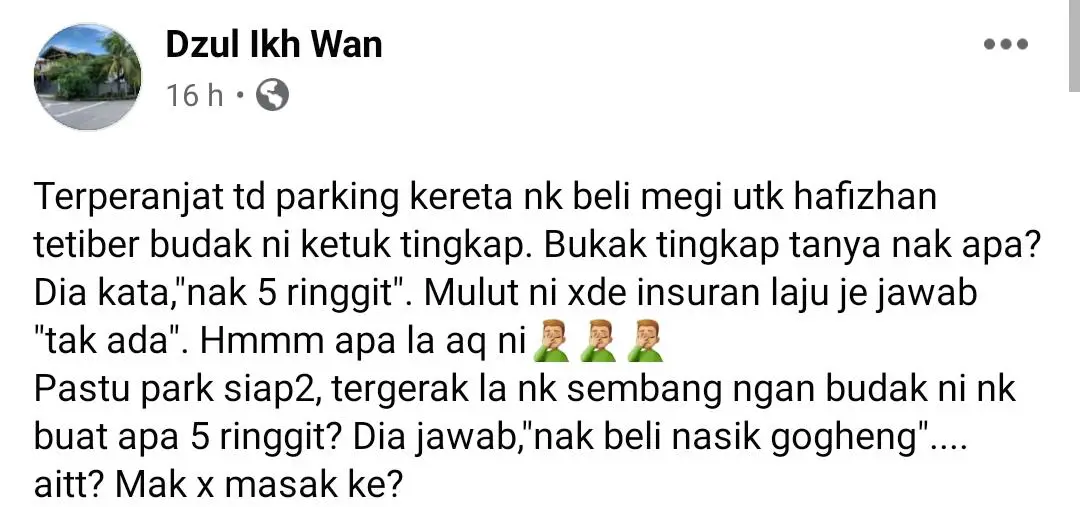 Mak Pergi Cari Tin, Budak Tunggu Tepi Jalan Minta RM5 Nak Beli Nasi Goreng