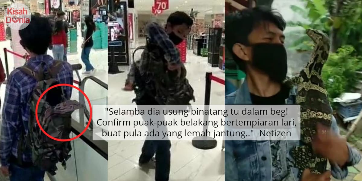 Kecoh 1 Mall, Member Cuak Nampak Kepala 'Raksasa Misteri' Keluar Dari Beg 6