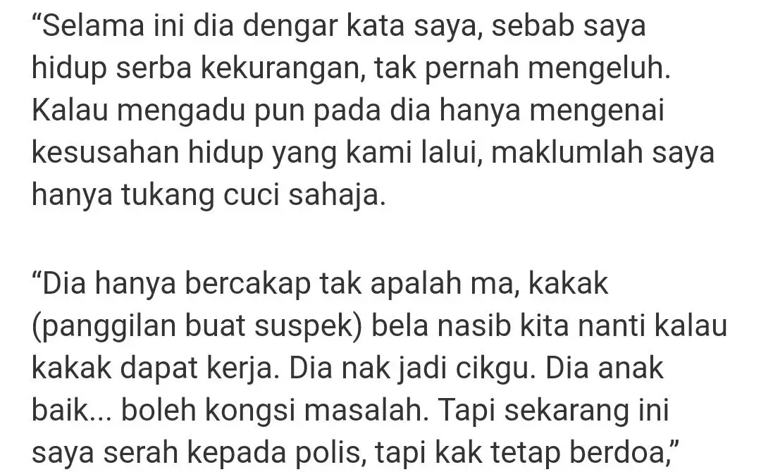 “Saya Akan Jumpa & Mohon Maaf Dengan Keluarga Nur Surya..” – Ibu Suspek