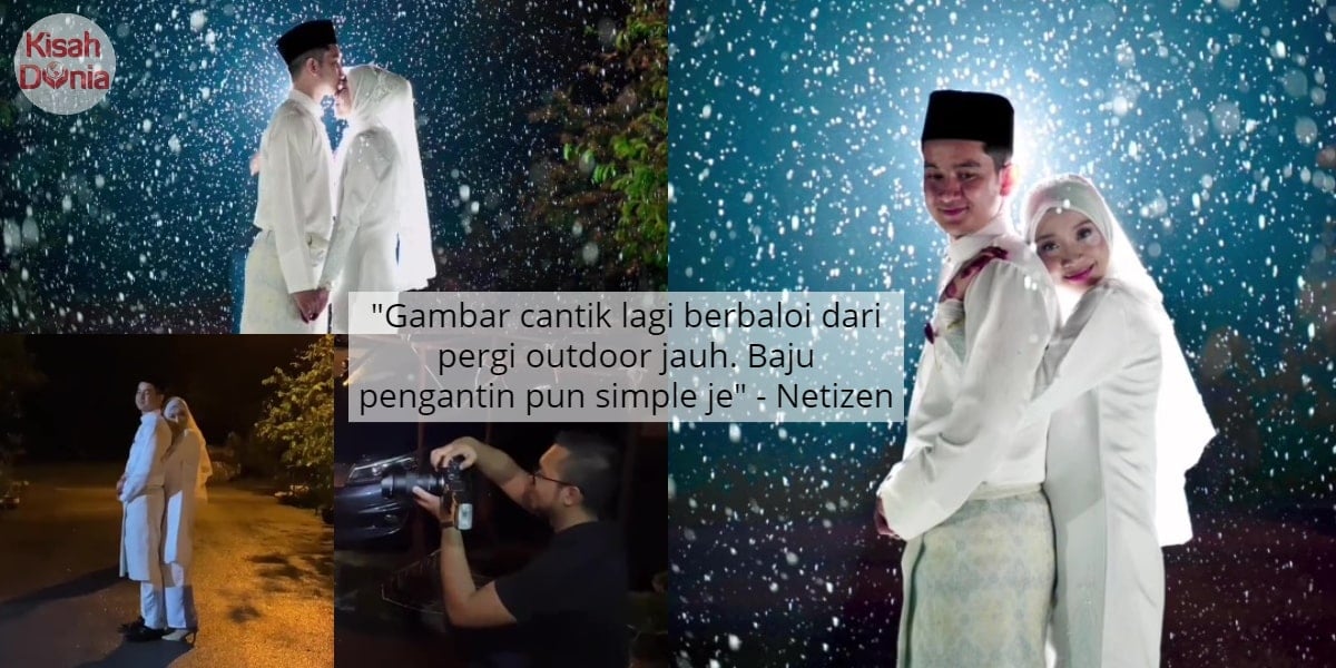 [VIDEO] Seindah Hujan Cinta, Photoshoot Kahwin Depan Rumah Saja Pun Sweet Habis 5