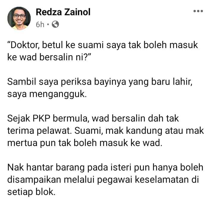 Bersalin PKP Lagi Mencabar, Jangan Pelik Nampak Isteri Menangis Ketika Pantang