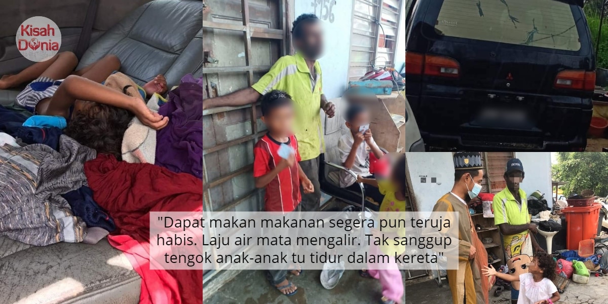 Setahun Duduk Dalam 'Rumah' Kereta Buruk, 3 Beradik Kucup Duit Syukur Dapat RM1 6