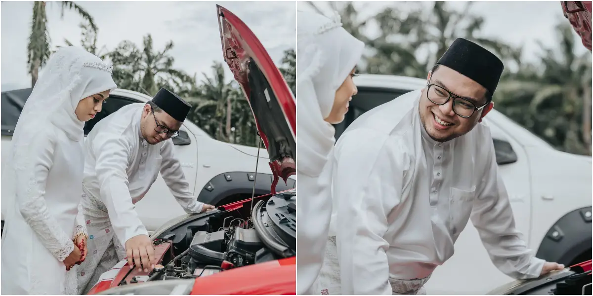 Jodoh ‘Tersangkut’ Waktu Kereta Rosak, Kisah Pertemuan Pengantin Ni Sweet Teruk