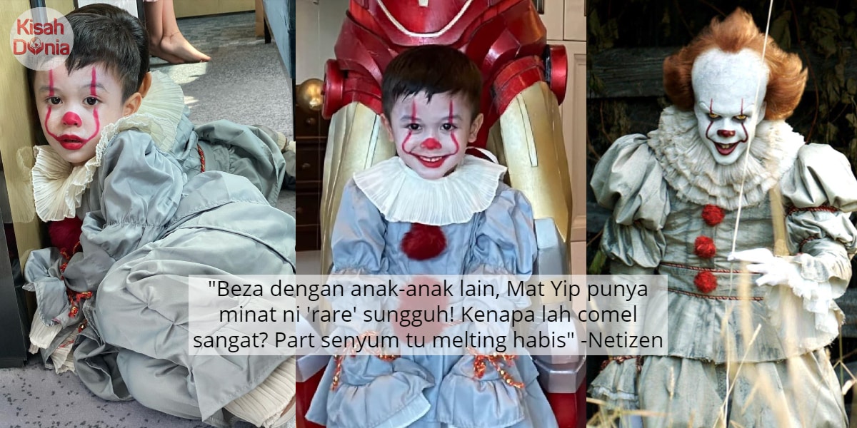 [VIDEO] Obses Watak Pennywise, Anak Shaheizy Sam Selamba Tiru Mimik Badut Seram 29