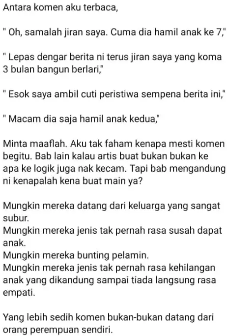 Kehamilan Kedua TokTi Jadi Bahan Lucu -“Lebih Sedih Datang Dari Wanita Sendiri”