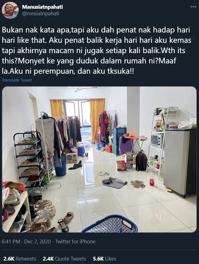 “Aku Dah Penat Hadap..” – Gadis Tertekan Housemate ‘Muka Cantik Tapi Pengotor’