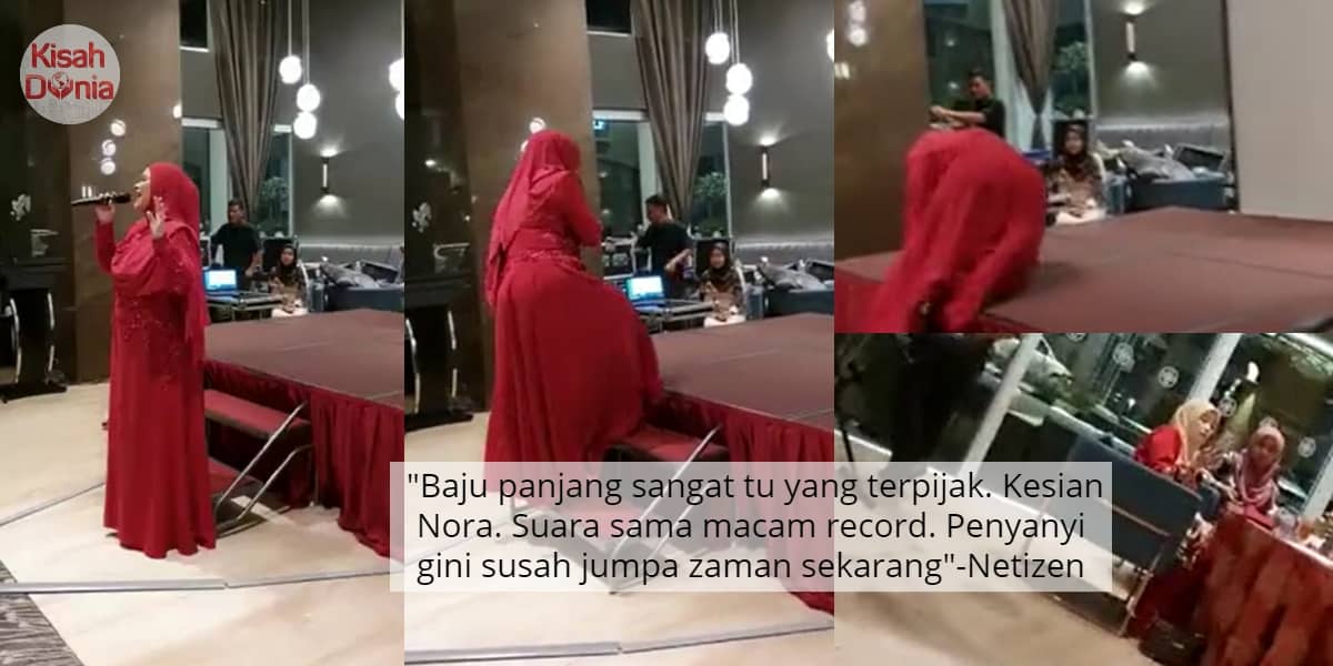 [VIDEO] Nora Terjatuh Atas Pentas Masa Nyanyi Live, Tukang Rakam Raih Pujian