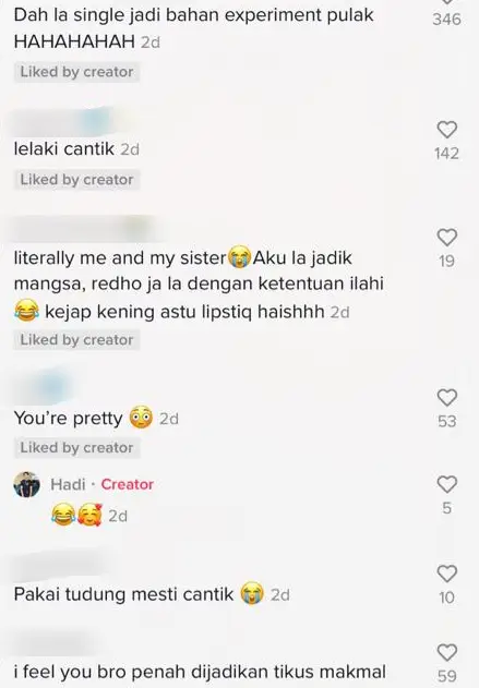 [VIDEO] Pasrah Tadah Muka Disolek Kakak, Pemuda ‘Cantik’ Buat Ramai Insecure