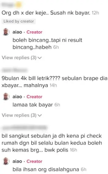 Dasar Penyewa Dari Neraka, 9 Bulan Duduk Tak Bayar & Bil Api Tertunggak RM4k