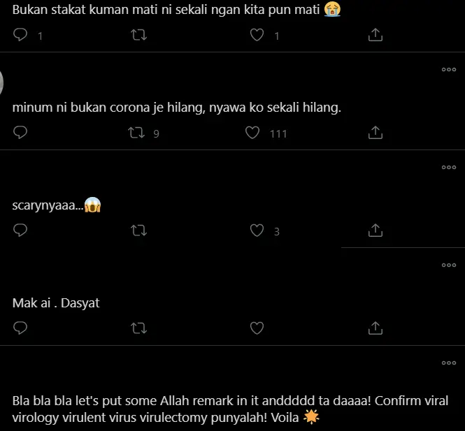 Minum Peluntur & Kopi Untuk Rawat COVID-19, Doktor Risau Merebak Ke WhatsApp