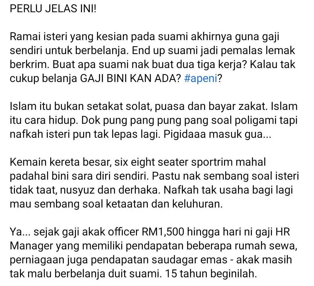 Jangan Pernah Malu Atau Kesian, Isteri Ada Hak Untuk ‘Habiskan’ Gaji Suami