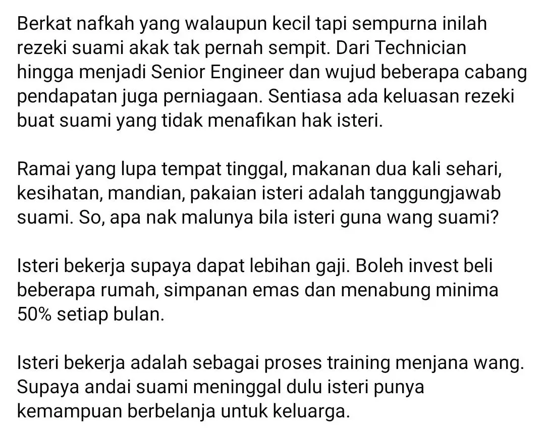 Jangan Pernah Malu Atau Kesian, Isteri Ada Hak Untuk ‘Habiskan’ Gaji Suami