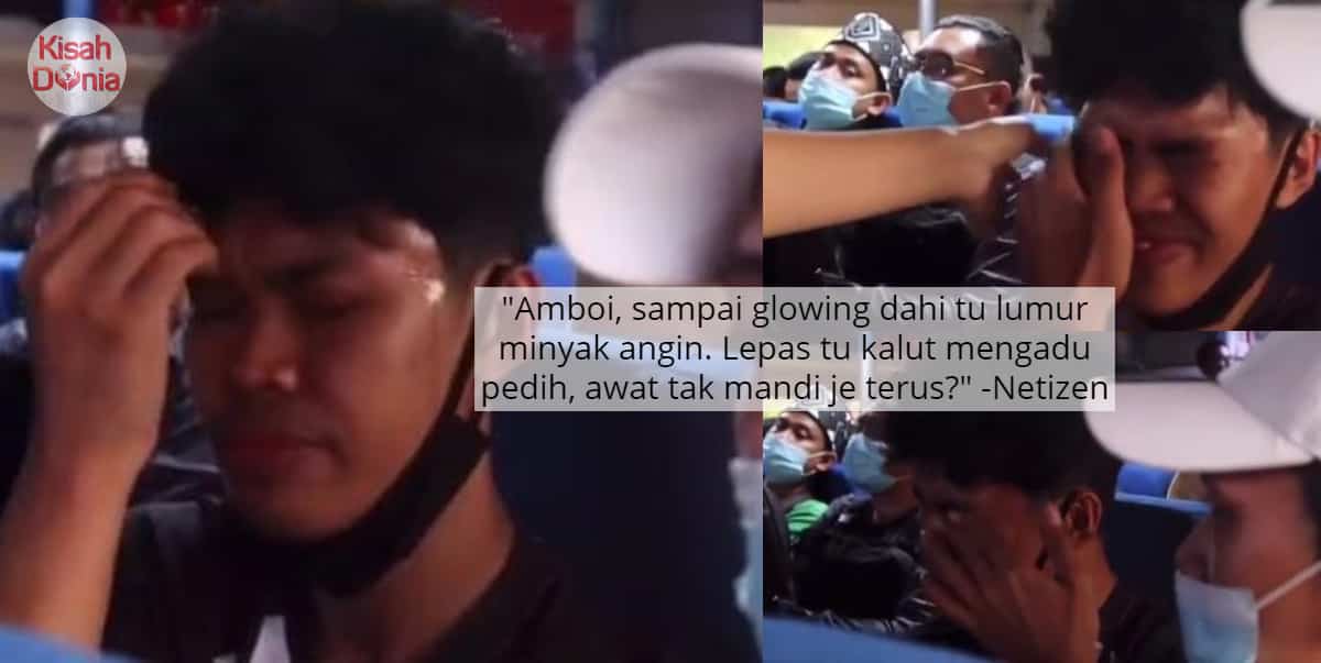 [VIDEO] Pening Naik Feri, Pemuda 'Gabra' Mata Pedih Lepas Lumur Minyak Angin 16