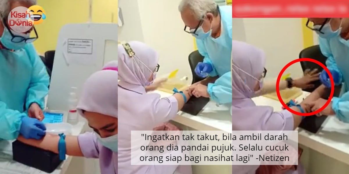 [VIDEO] Nurse Takut Sangat Kena Injection, Siap Disuruh Berkali Baca Bismillah 9