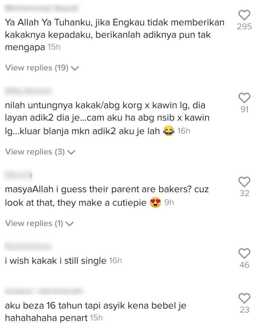 Beza 10 Tahun Tapi Kakak Tak Kekok Layan Adik, Ramai Confuse Ingat Kembar