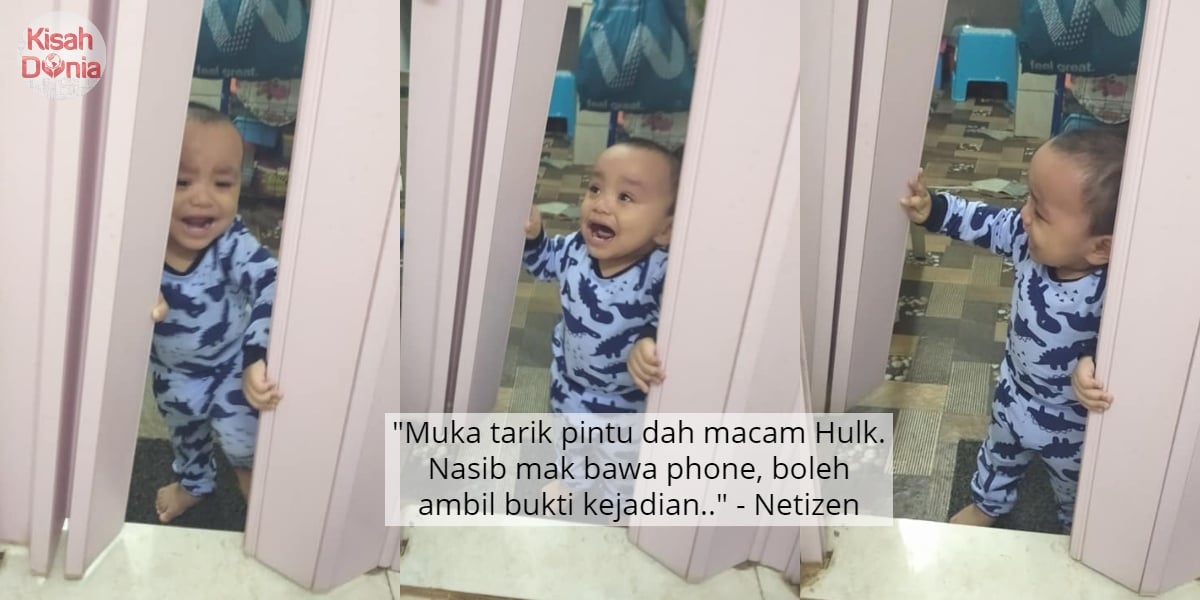 [FOTO] Dalam Jamban Pun Tak Tenang, Anak Pecahkan Pintu Cari Mak Sebab Nak Susu 10