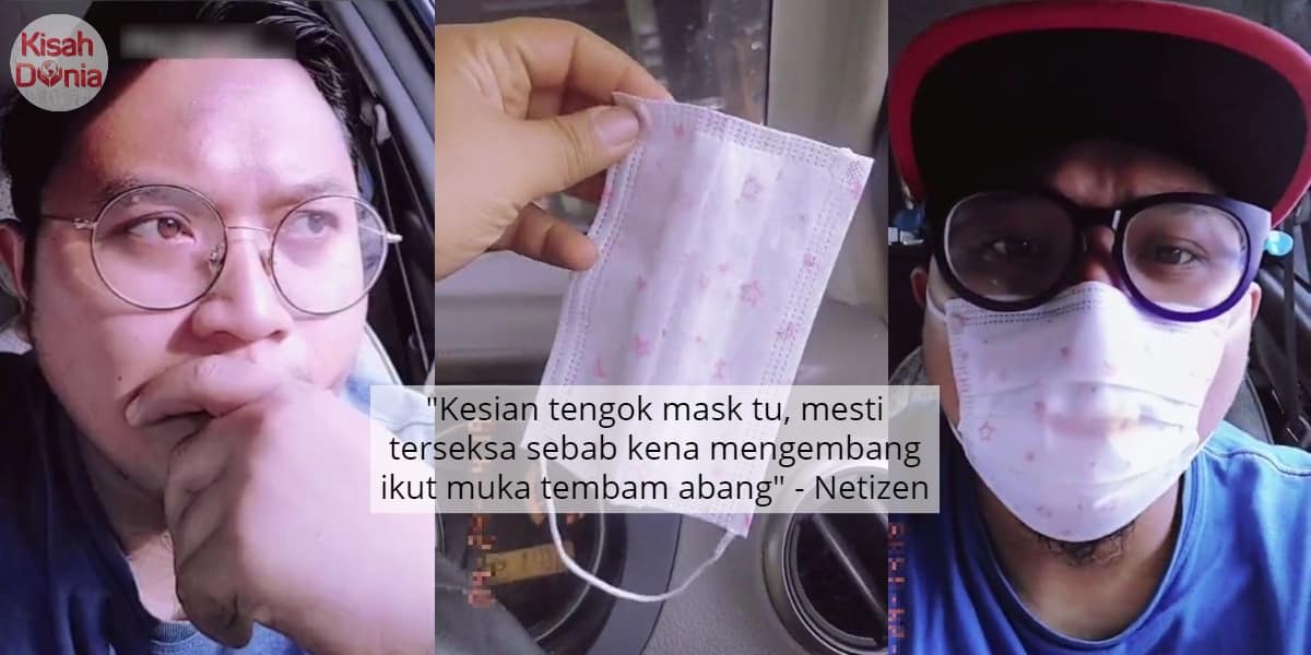 Face Mask Terbang Masa Buka Tingkap Kereta, Lelaki Pasrah Sarung Saiz 'Baby' 11
