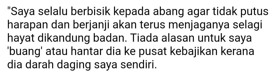 “Hantar Rumah Kebajikan & Tak Payah Cuci Najis” -Abang Lumpuh Nangis Minta Maaf