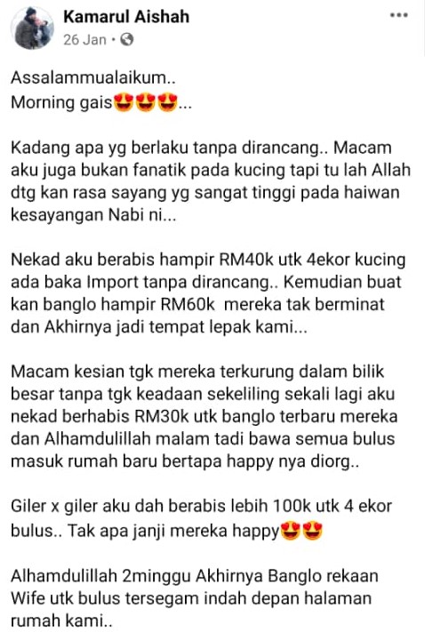 Tak Sampai Hati Terkurung Dalam Bilik, Nekad Bina Banglo Mewah ‘Si Bulus’ RM30k