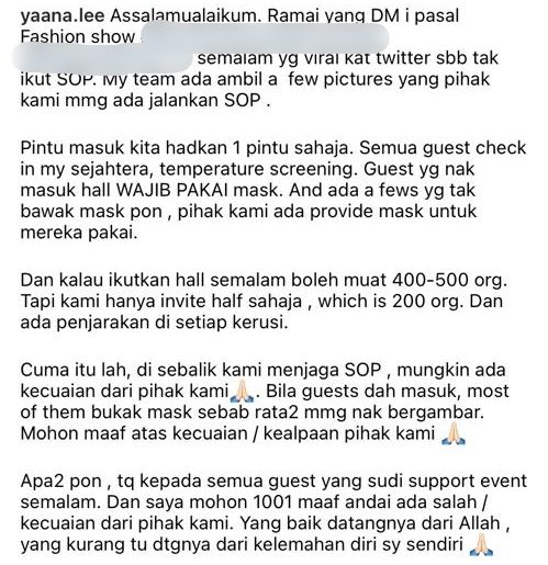 Viral Fashion Show Tak Ikut SOP, Pemilik Butik Mohon Maaf- "Hanya Bergurau" 4