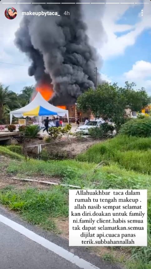 [VIDEO] Majlis Tunang Bertukar Tragedi- "Ya Allah Tengah Makeup Rumah Terbakar" 4