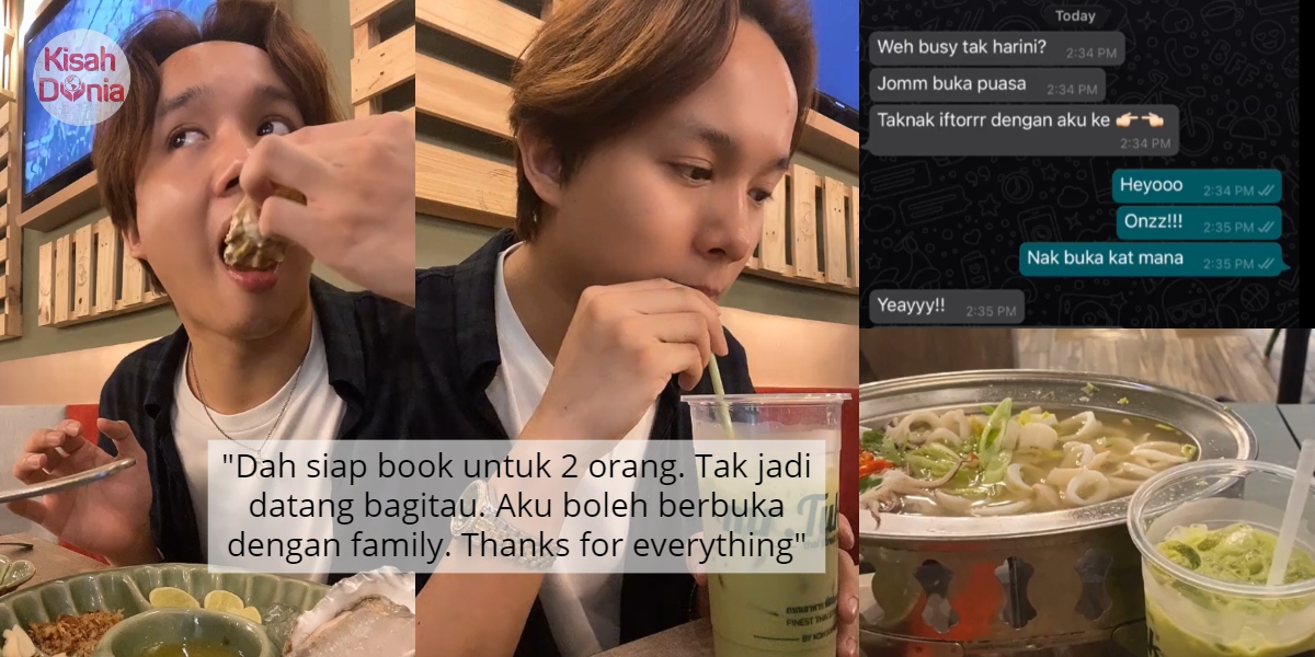 [VIDEO] Diajak Iftar Bersama, Pemuda Makan Sendirian Terkilan Kawan Tak Datang 15
